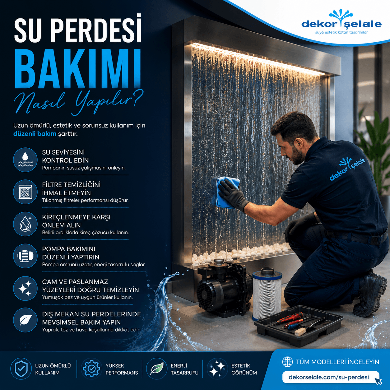 su perdesi bakımı nasıl yapılır